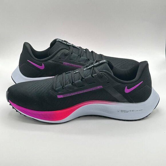 Men's Nike Air Zoom Pegasus 38  Black Hyper Violet CW7356-011 Size 12 - Picture 10 of 12